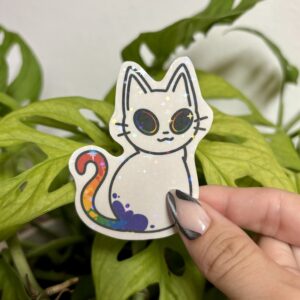 Holographic PRIDE Cat Sticker | Pride