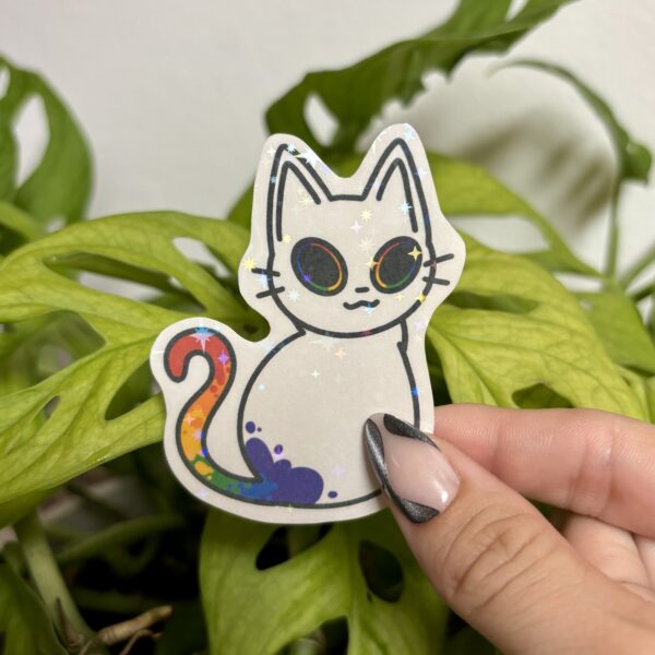 Holographic PRIDE Cat Sticker | Pride