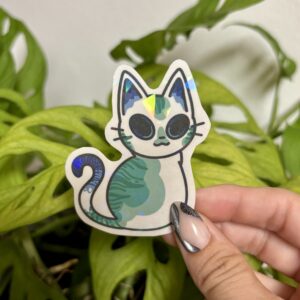 Holographic PRIDE Cat Sticker | MLM