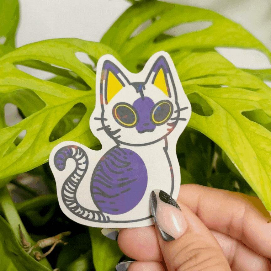 Non-Binary Cat Sticker #1