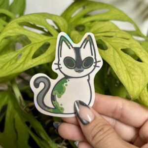 Holographic PRIDE Cat Sticker | Aromantic