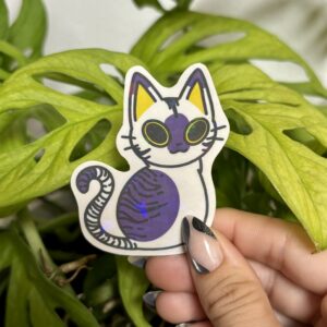 Holographic PRIDE Cat Sticker | Non-Binary