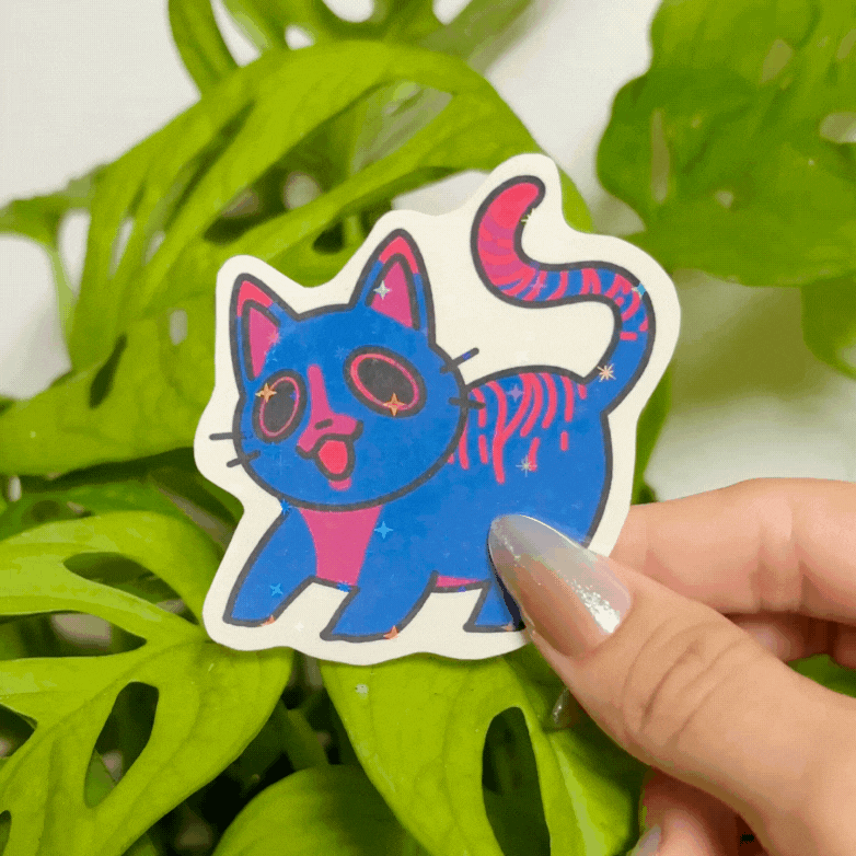 Bisexual Cat Sticker #2