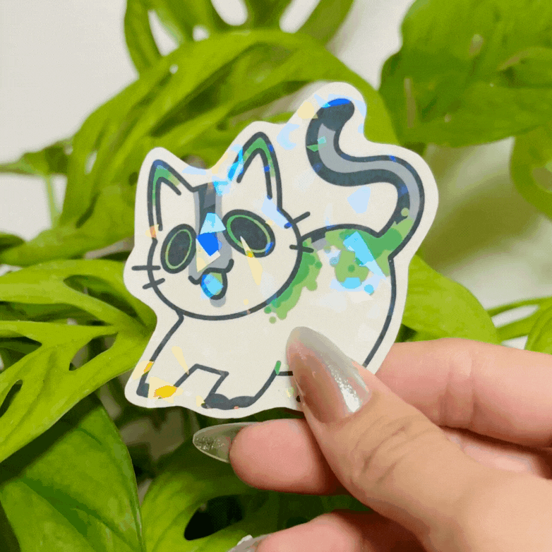 Aromantic Cat Sticker #2