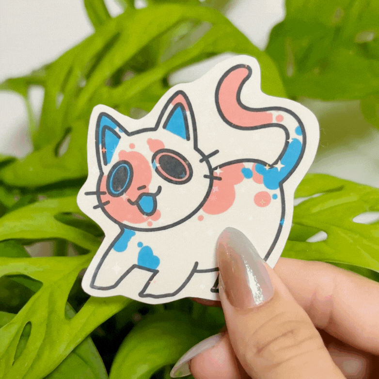 Transgender Cat Sticker #2