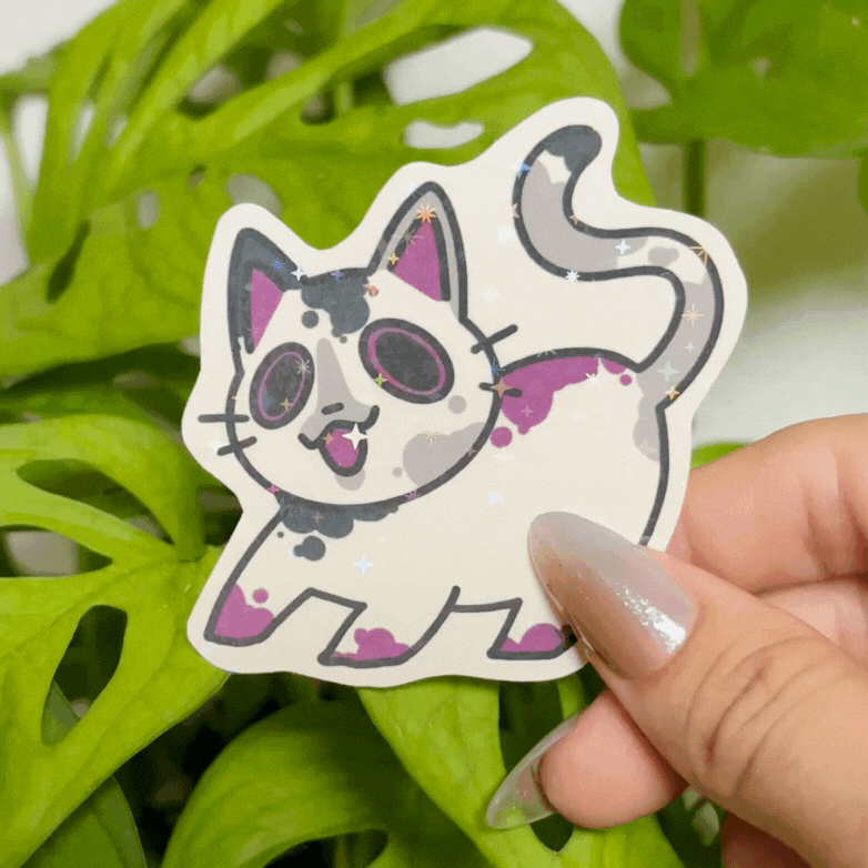 Asexual Cat Sticker #2