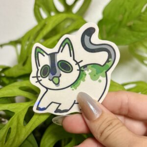 Aromantic Cat Sticker #2