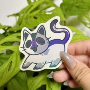 Demisexual Cat Sticker #2