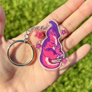 Parasaurolophus Keychain