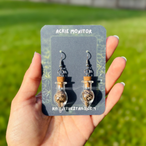 Reptile Shed Earrings - Ackie Monitor